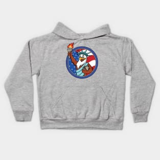 eagle cartoon liberty USA flag Kids Hoodie